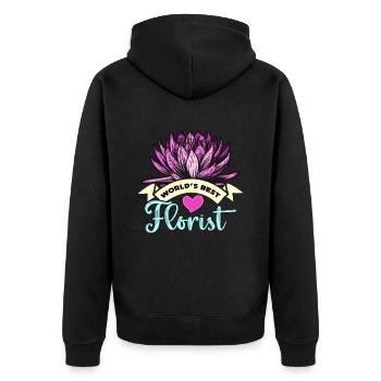 Fleuriste Meilleur fleuriste du monde Fleuriste Fleuriste Fleuriste - Veste à capuche bio Premium Unisexe - noir - Dos - Nico (187cm)