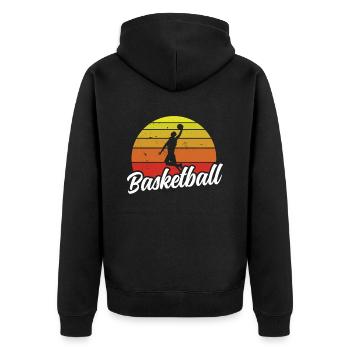 Entraîneur des joueurs de basket-ball de l’équipe de basket-ball - Veste à capuche bio Premium Unisexe - noir - Dos - Nico (187cm)