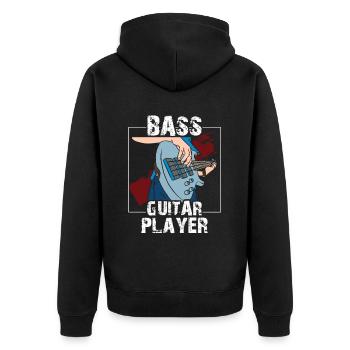 Guitariste Basse Bassiste Musicien Basse Guitare - Veste à capuche bio Premium Unisexe - noir - Dos - Nico (187cm)