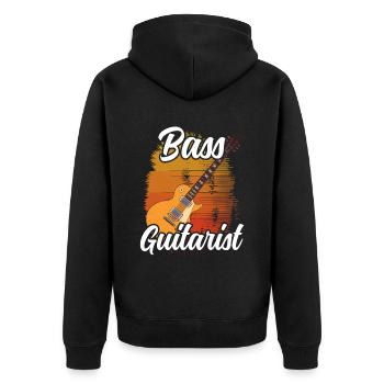 Guitariste Basse Bassiste Basse Musicien de guitare basse - Veste à capuche bio Premium Unisexe - noir - Dos - Nico (187cm)