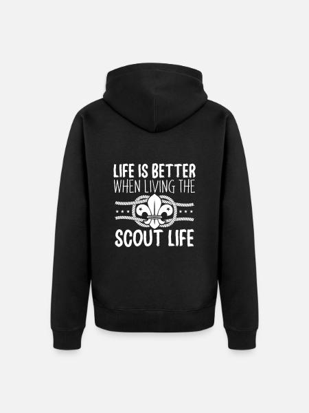 Boy Scout Life - Unisex Premium Organic Zip Hoodie - black
