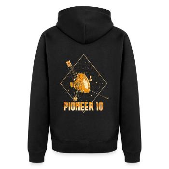 Vaisseau spatial Pioneer 10 - Veste à capuche bio Premium Unisexe - noir - Dos - Nico (187cm)