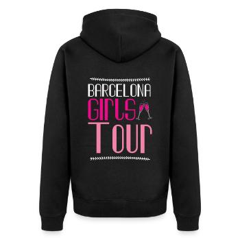 Barcelona Girls Tour - Veste à capuche bio Premium Unisexe - noir - Dos - Nico (187cm)