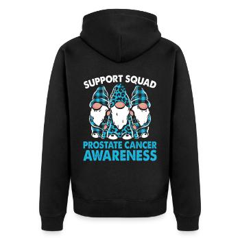 Support Squad Prostate Cancer Awareness Month Blue - Unisex Premium Organic Zip Hoodie - black - Back - Nico (187cm)
