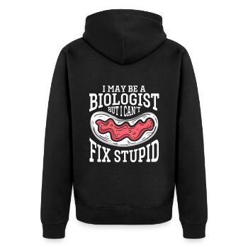 Biologiste Cadeau Biologie - Veste à capuche bio Premium Unisexe - noir - Dos - Nico (187cm)