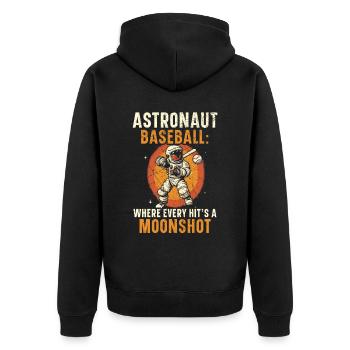 Astronaute de baseball Joueur de baseball Outerspace - Veste à capuche bio Premium Unisexe - noir - Dos - Nico (187cm)