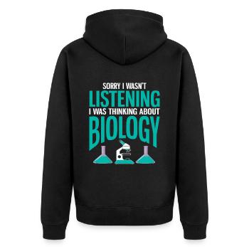 Biologiste Cadeau Biologie - Veste à capuche bio Premium Unisexe - noir - Dos - Nico (187cm)