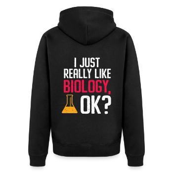 Biologiste Cadeau Biologie - Veste à capuche bio Premium Unisexe - noir - Dos - Nico (187cm)