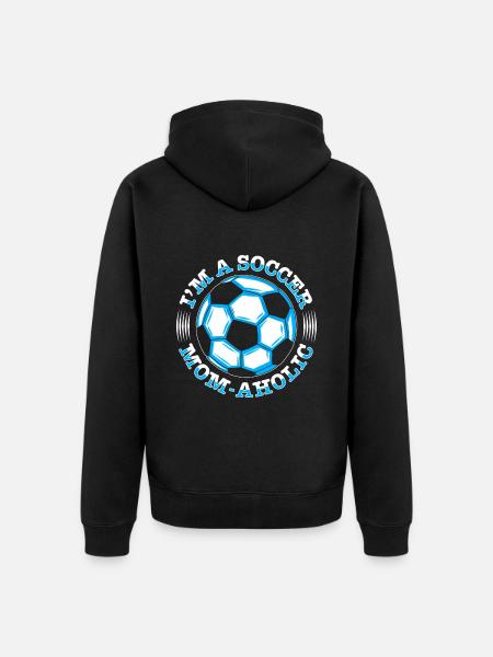 Fußball-Mutter Gameday Soccer Mom - Unisex Premium Organic Zip Hoodie - black
