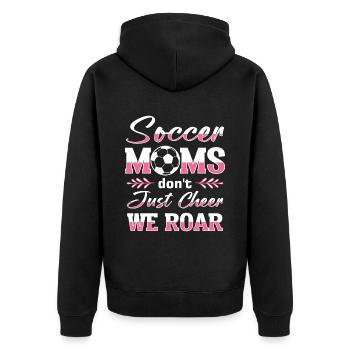 Fußball-Mutter Gameday Soccer Mom - Unisex Premium Bio Zip Hoodie - Schwarz - Hinten - Nico (187cm)