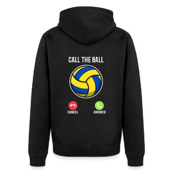 Appelez le ballon volleyball - Veste à capuche bio Premium Unisexe - noir - Dos - Nico (187cm)
