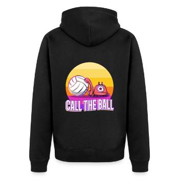 Appelez le ballon volleyball - Veste à capuche bio Premium Unisexe - noir - Dos - Nico (187cm)
