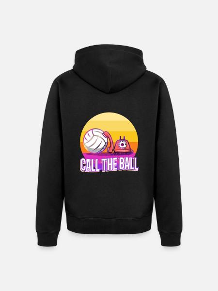 Call the ball volleyball - Unisex Premium Organic Zip Hoodie - black
