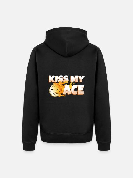 Kiss my ace volleyball - Unisex Premium Organic Zip Hoodie - black