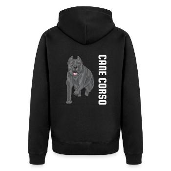 Cane corso - Veste à capuche bio Premium Unisexe - noir - Dos - Nico (187cm)