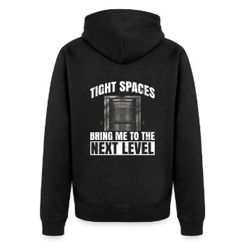 Aufzugsmechaniker-design Für Aufzugstechniker - Unisex Premium Organic Zip Hoodie - black - Back - Nico (187cm)
