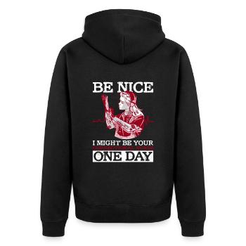 Gefängniskrankenpflege-design Für - Veste à capuche bio Premium Unisexe - noir - Dos - Nico (187cm)