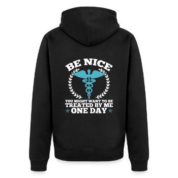 Correctional Rn Design Für - Veste à capuche bio Premium Unisexe - noir - Dos - Nico (187cm)