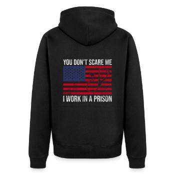 Forensisches Pflegedesign Für Patriotische - Unisex Premium Organic Zip Hoodie - black - Back - Nico (187cm)