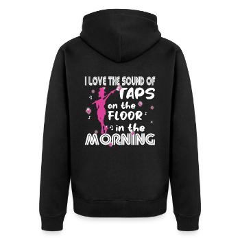 Tap Dance - Clogging Dance - Funny Tap Dancing - Unisex Premium Bio Zip Hoodie - Schwarz - Hinten - Nico (187cm)