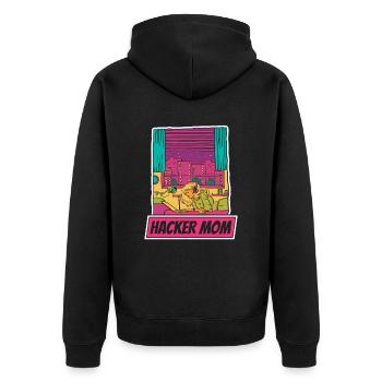 Développeur Coder Programmeur Mère - Veste à capuche bio Premium Unisexe - noir - Dos - Nico (187cm)