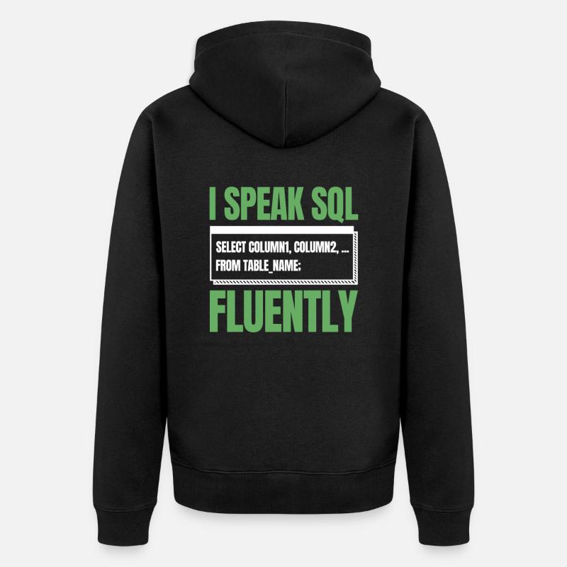 Entwickler Coder Programmierer Humor - Unisex Premium Bio Zip Hoodie - Schwarz