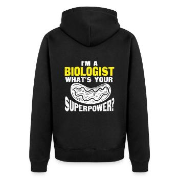 Biologiste Cadeau Biologie - Veste à capuche bio Premium Unisexe - noir - Dos - Nico (187cm)