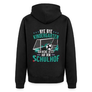 Inscription au football enfant de première année 2023 - Veste à capuche bio Premium Unisexe - noir - Dos - Nico (187cm)