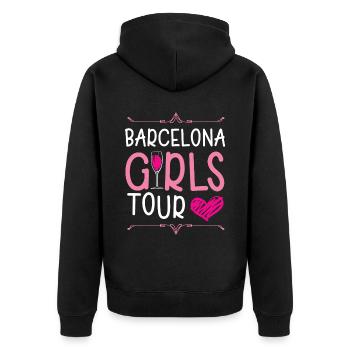 Barcelona Girls Tour - Veste à capuche bio Premium Unisexe - noir - Dos - Nico (187cm)