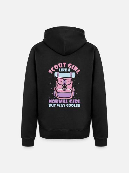 Pfadfinder Mädchen - Unisex Premium Bio Zip Hoodie - Schwarz