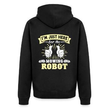 Tondeuse robot Robot tondeuse - Veste à capuche bio Premium Unisexe - noir - Dos - Nico (187cm)