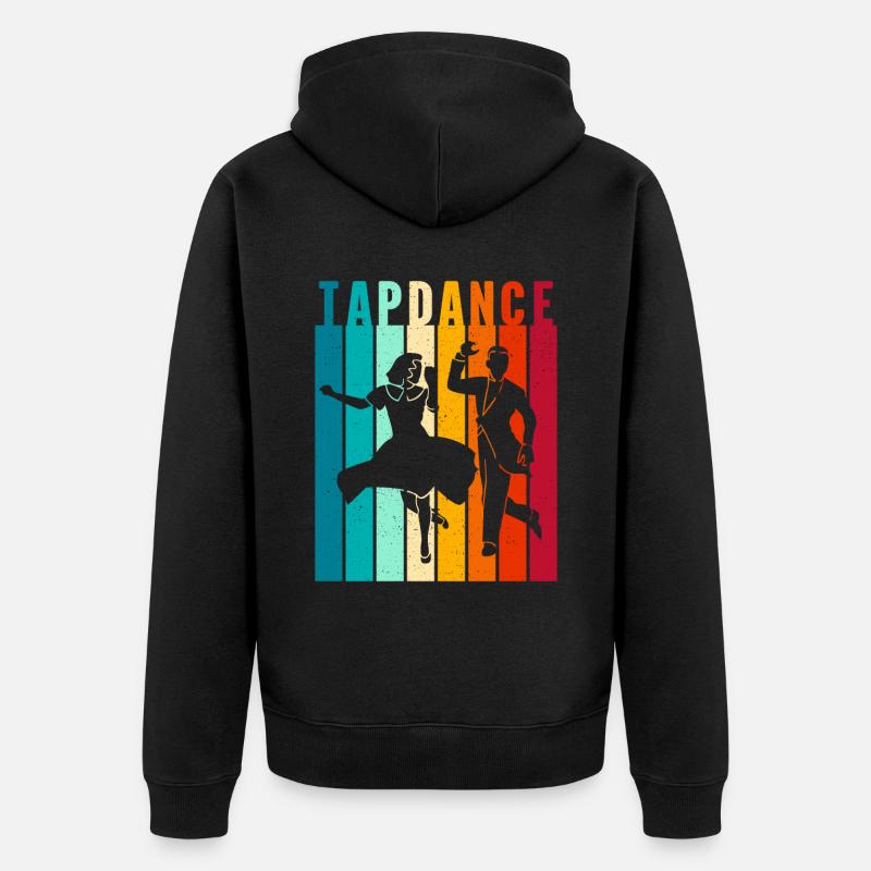 Stepptänzer Stepptanzschuhe Stepptanzlehrer - Unisex Premium Bio Zip Hoodie - Schwarz