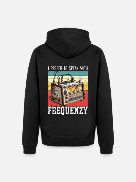 Amateurfunker Morsecode Radioaktivität - Unisex Premium Bio Zip Hoodie - Schwarz