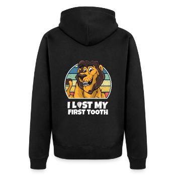 Zahn Zähne Zahnarzt Zahnmedizinische Angestellte - Unisex Premium Bio Zip Hoodie - Schwarz - Hinten - Nico (187cm)