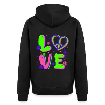 80s Retro CostumeTheme Party Costume 90s Party - Unisex Premium Organic Zip Hoodie - black - Back - Nico (187cm)