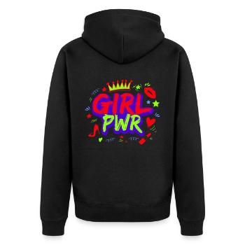 80s Retro CostumeTheme Party Costume 90s Party - Unisex Premium Organic Zip Hoodie - black - Back - Nico (187cm)