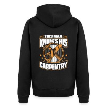 Cet homme connaît son charpentier charpentier charpentier - Veste à capuche bio Premium Unisexe - noir - Dos - Nico (187cm)