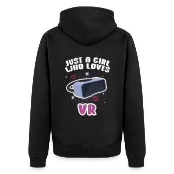 Cadeau VR de réalité virtuelle - Veste à capuche bio Premium Unisexe - noir - Dos - Nico (187cm)