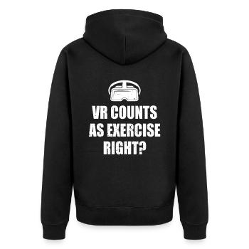 Courgette - Unisex Premium Organic Zip Hoodie - black - Back - Nico (187cm)