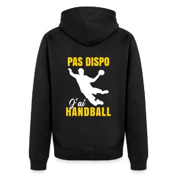 J'ai Handball - Veste à capuche bio Premium Unisexe - noir - Dos - Nico (187cm)