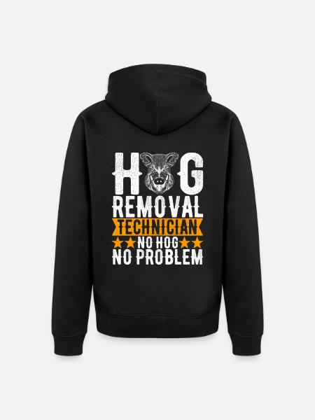 Jäger Wildschwein Jagen - Unisex Premium Bio Zip Hoodie - Schwarz