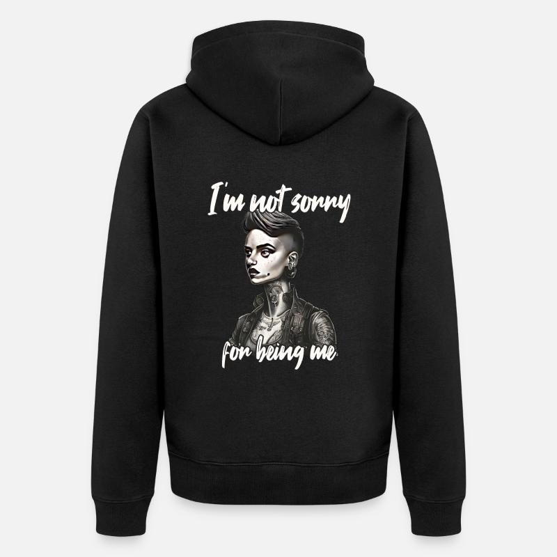 Fier de mon individualité - Veste à capuche bio Premium Unisexe - noir