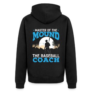 Entraîneur de baseball Joueur de baseball Sport d’équipe de baseball - Veste à capuche bio Premium Unisexe - noir - Dos - Nico (187cm)