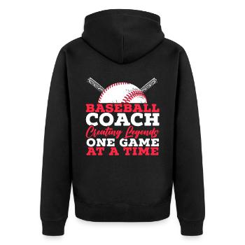 Entraîneur de baseball Joueur de baseball Sport d’équipe de baseball - Veste à capuche bio Premium Unisexe - noir - Dos - Nico (187cm)