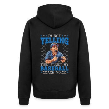 Entraîneur de baseball Joueur de baseball Sport d’équipe de baseball - Veste à capuche bio Premium Unisexe - noir - Dos - Nico (187cm)