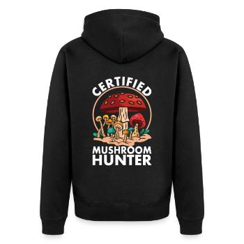 Chasse aux champignons - Veste à capuche bio Premium Unisexe - noir - Dos - Nico (187cm)