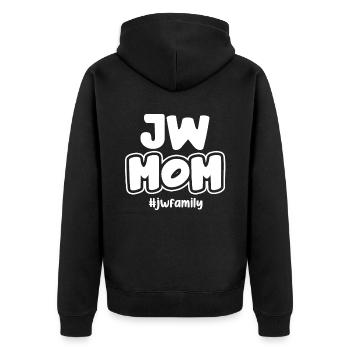 Die Zeugen Jehovas - Unisex Premium Bio Zip Hoodie - Schwarz - Hinten - Nico (187cm)