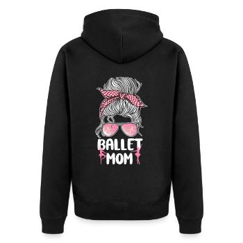 Ballet Dancer Dance Girl Ballerina - Unisex Premium Bio Zip Hoodie - Schwarz - Hinten - Nico (187cm)