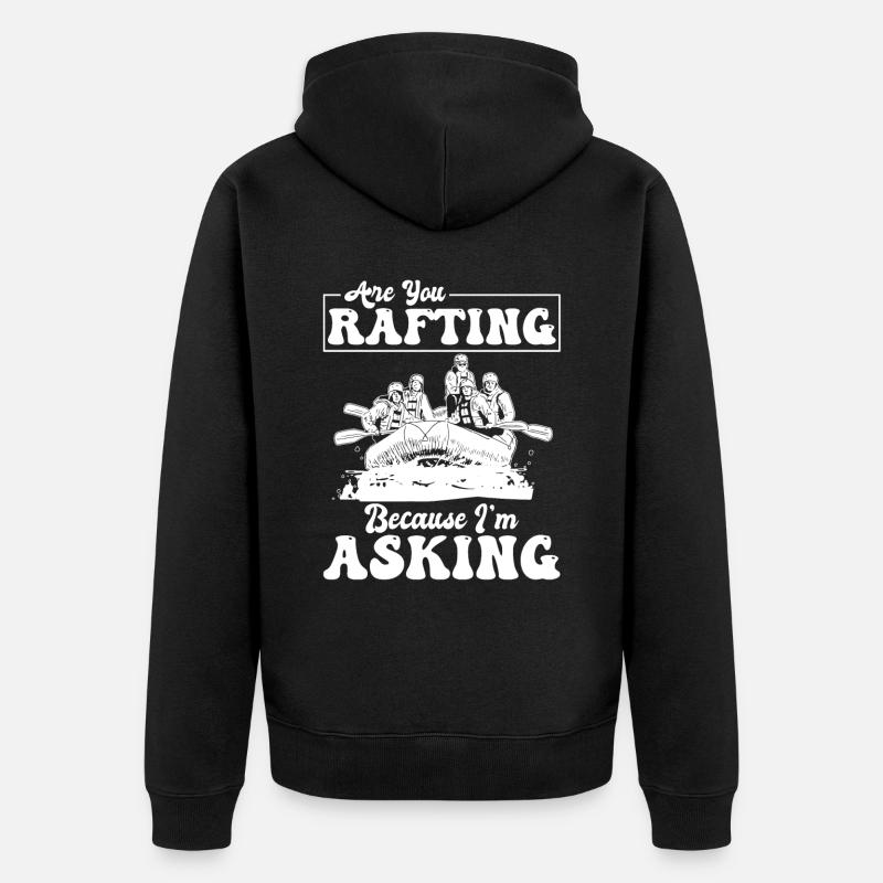 Rafting en eau vive - Veste à capuche bio Premium Unisexe - noir