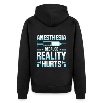 Anesthésiste Anesthésie Anesthésiologie - Veste à capuche bio Premium Unisexe - noir - Dos - Nico (187cm)